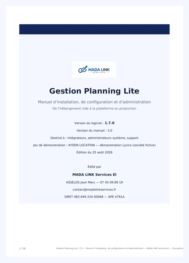 Couverture — Installer et administrer